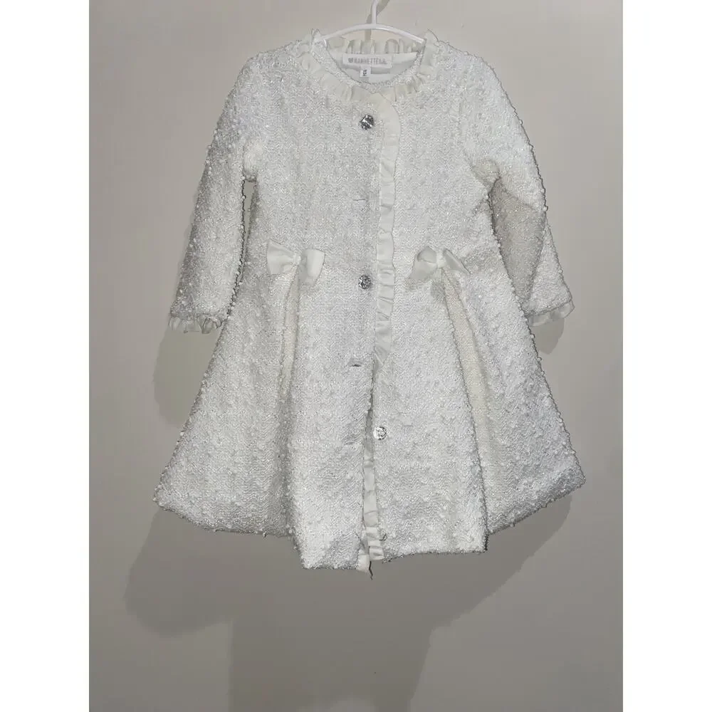 NANNETTE KIDS Girl 2T Coat Set Special Occasion Tulle Dress Fall Winter Holiday